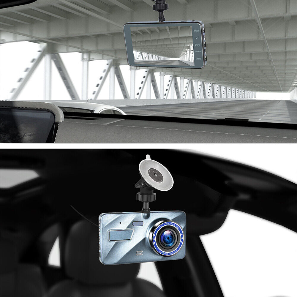 Car Camera Recorder Dual Front and Rear HD 1080P Dash Cam Night Vision