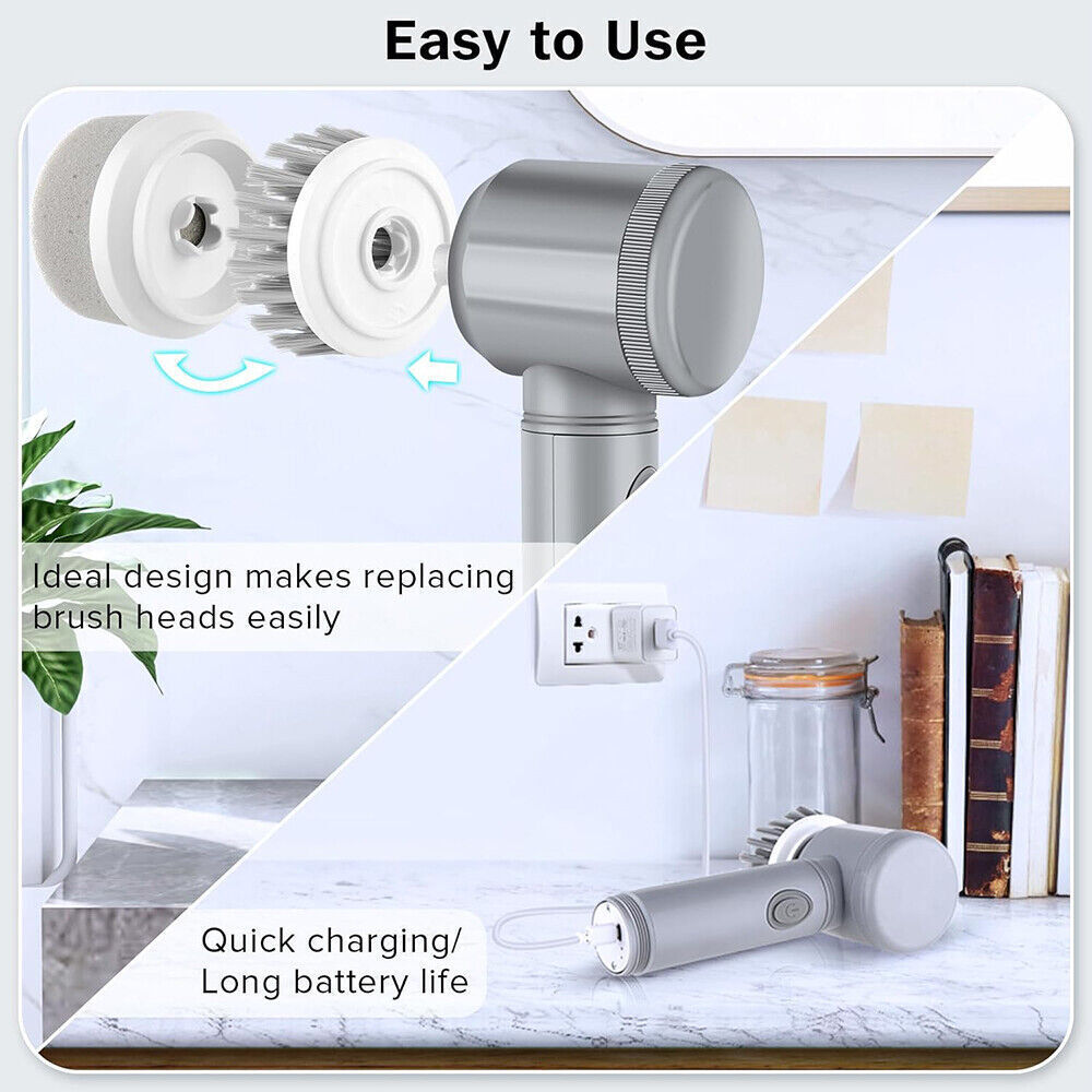 Techzzy Cordless Electric Spin Scrubber