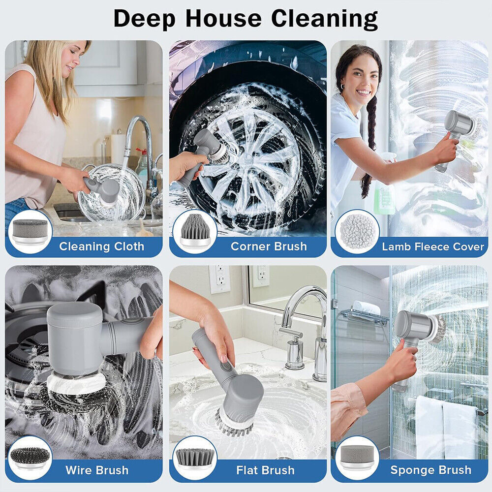 Techzzy Cordless Electric Spin Scrubber