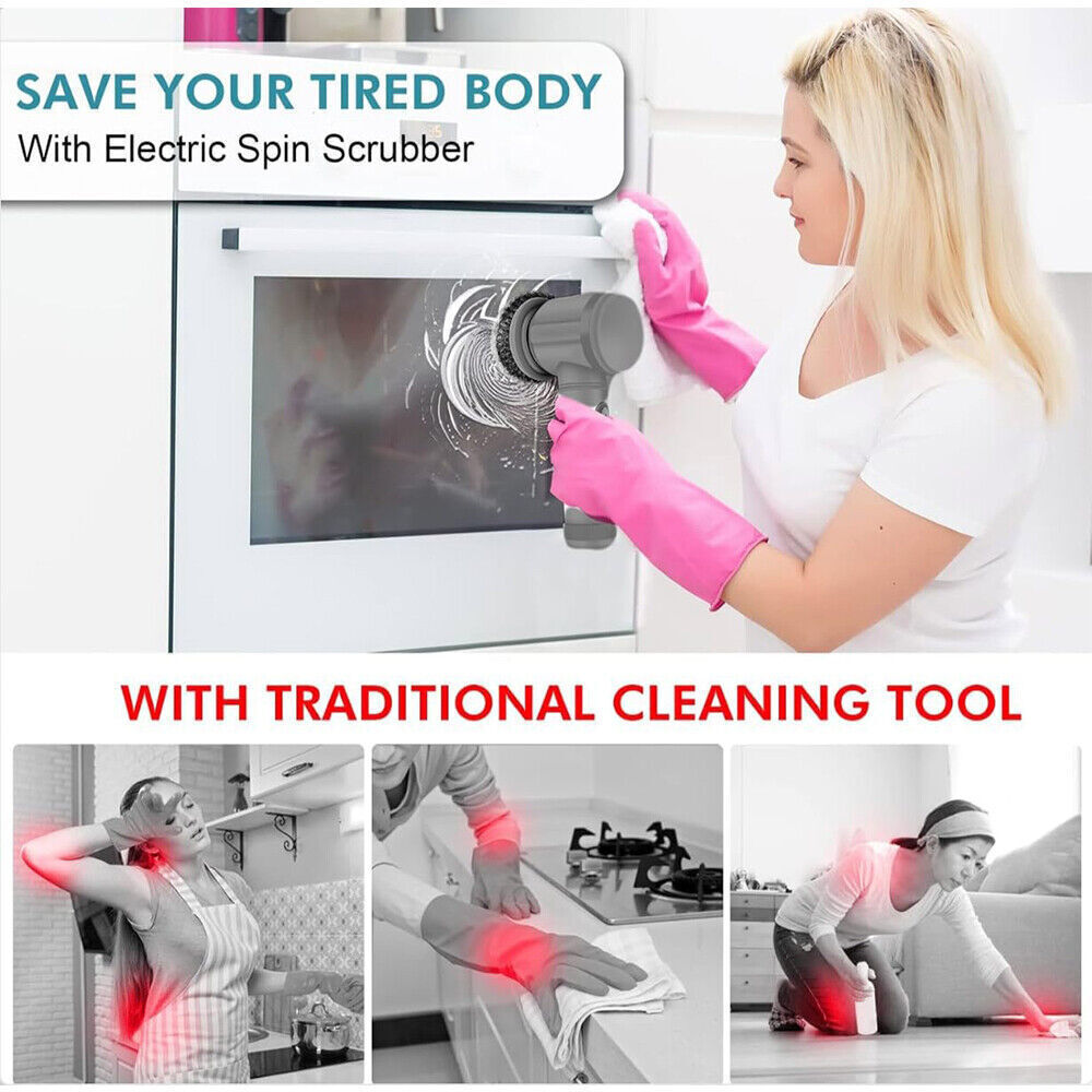 Techzzy Cordless Electric Spin Scrubber