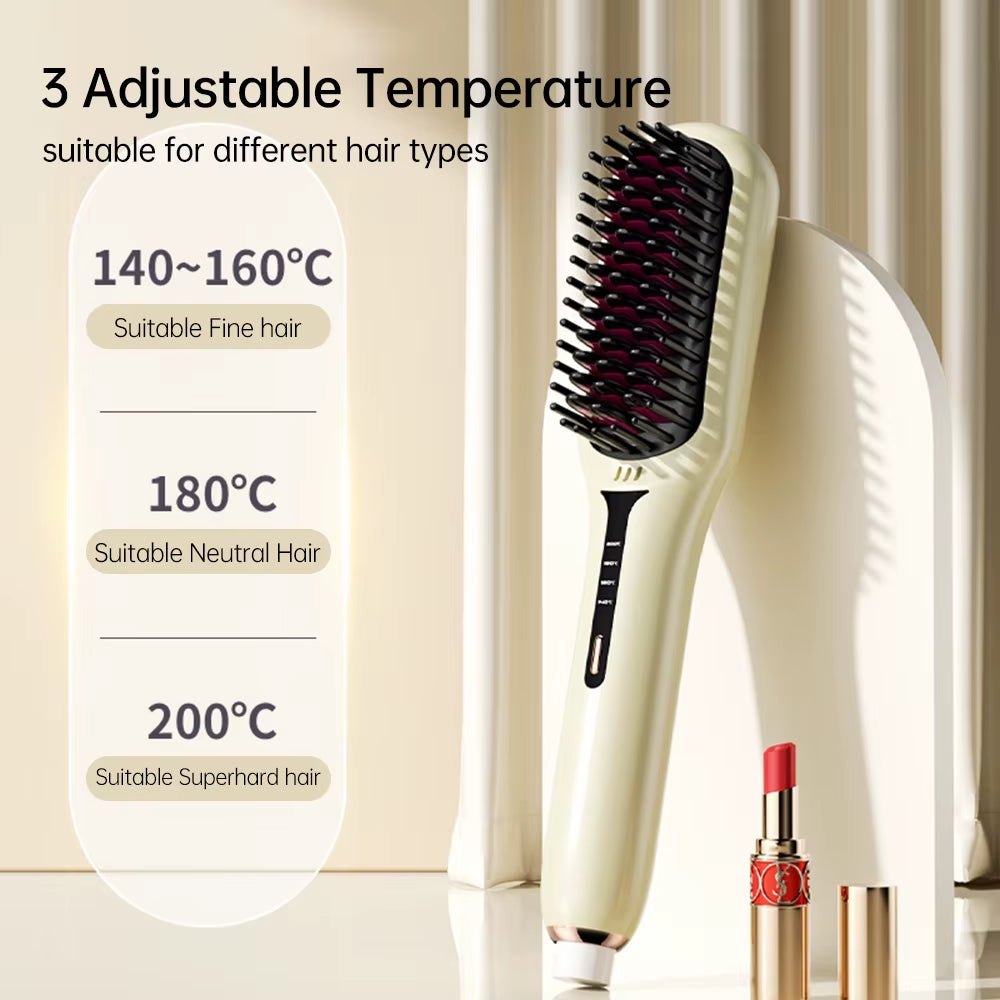 Hair Straightener Quick Heated Electric Hot Comb Professional Hair Straightener Styling Tool Multifunctional Hair Style Comb