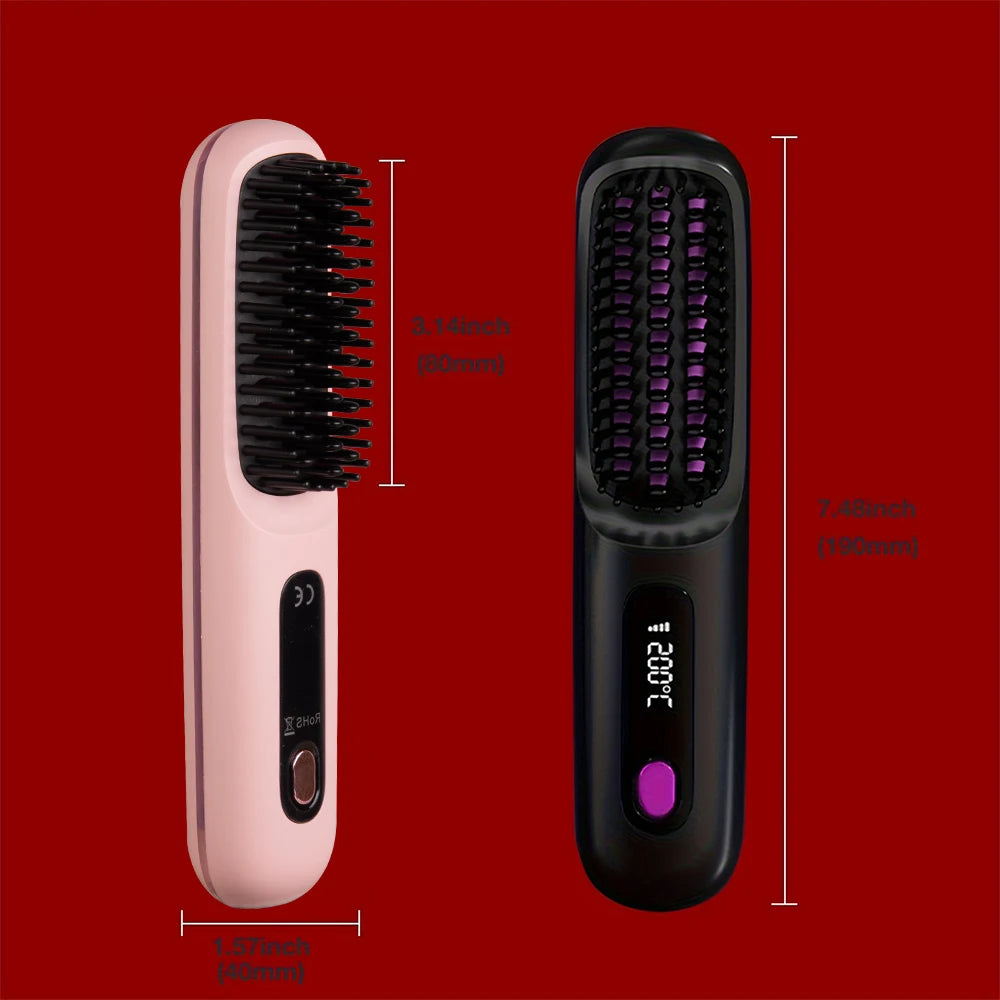 Techzzy Heated Hair Straightening Comb – Quick & Professional Hot Comb Styler