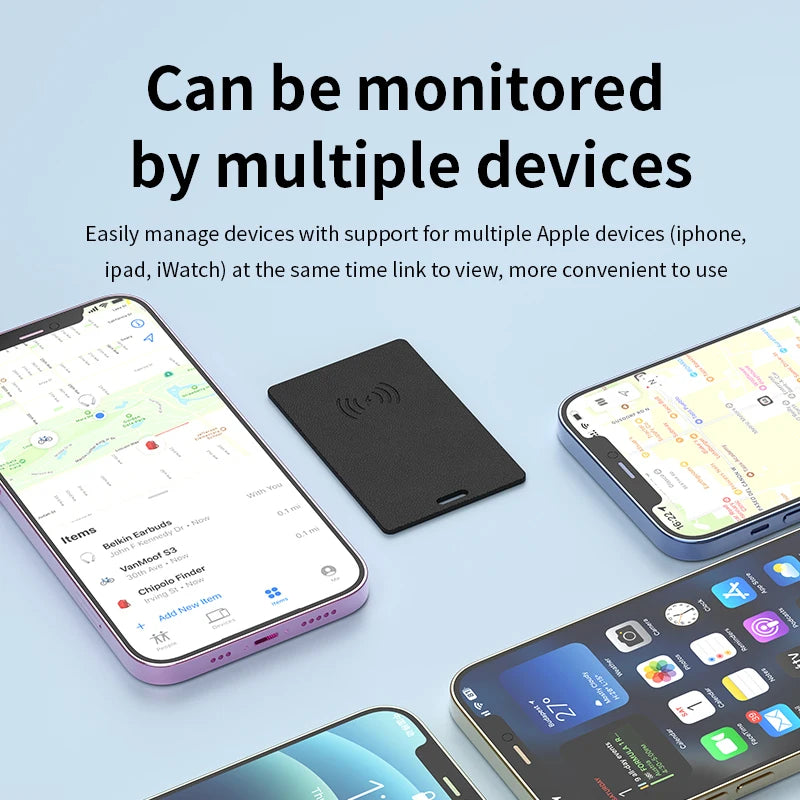 Techzzy Smart Anti-Loss Wallet Tracker – Slim GPS Card for iPhone