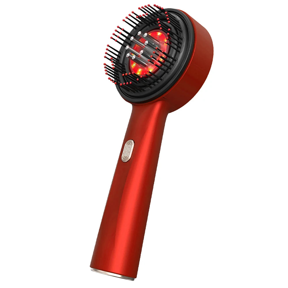 Techzzy Hair Growth Massage Comb – Electric Scalp Massager with Vibration & Red Light Therapy
