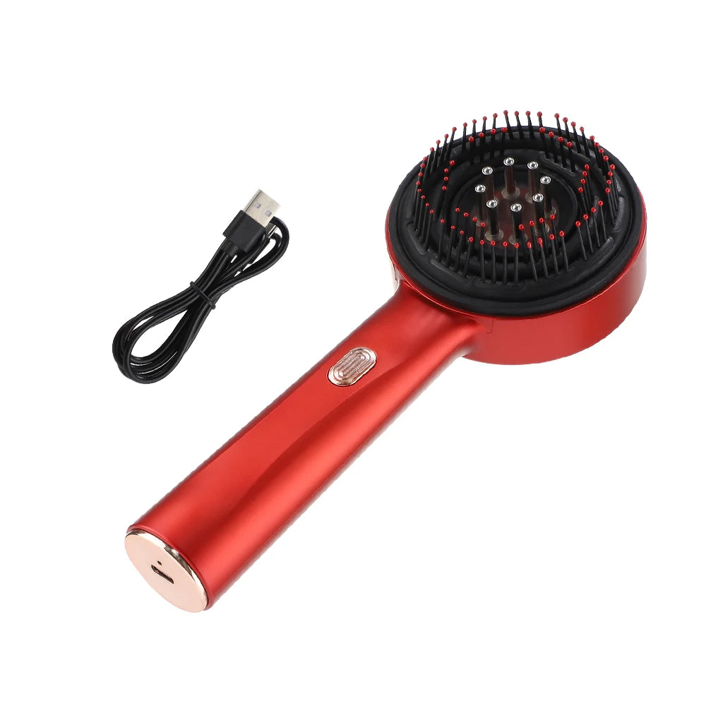 Techzzy Hair Growth Massage Comb – Electric Scalp Massager with Vibration & Red Light Therapy