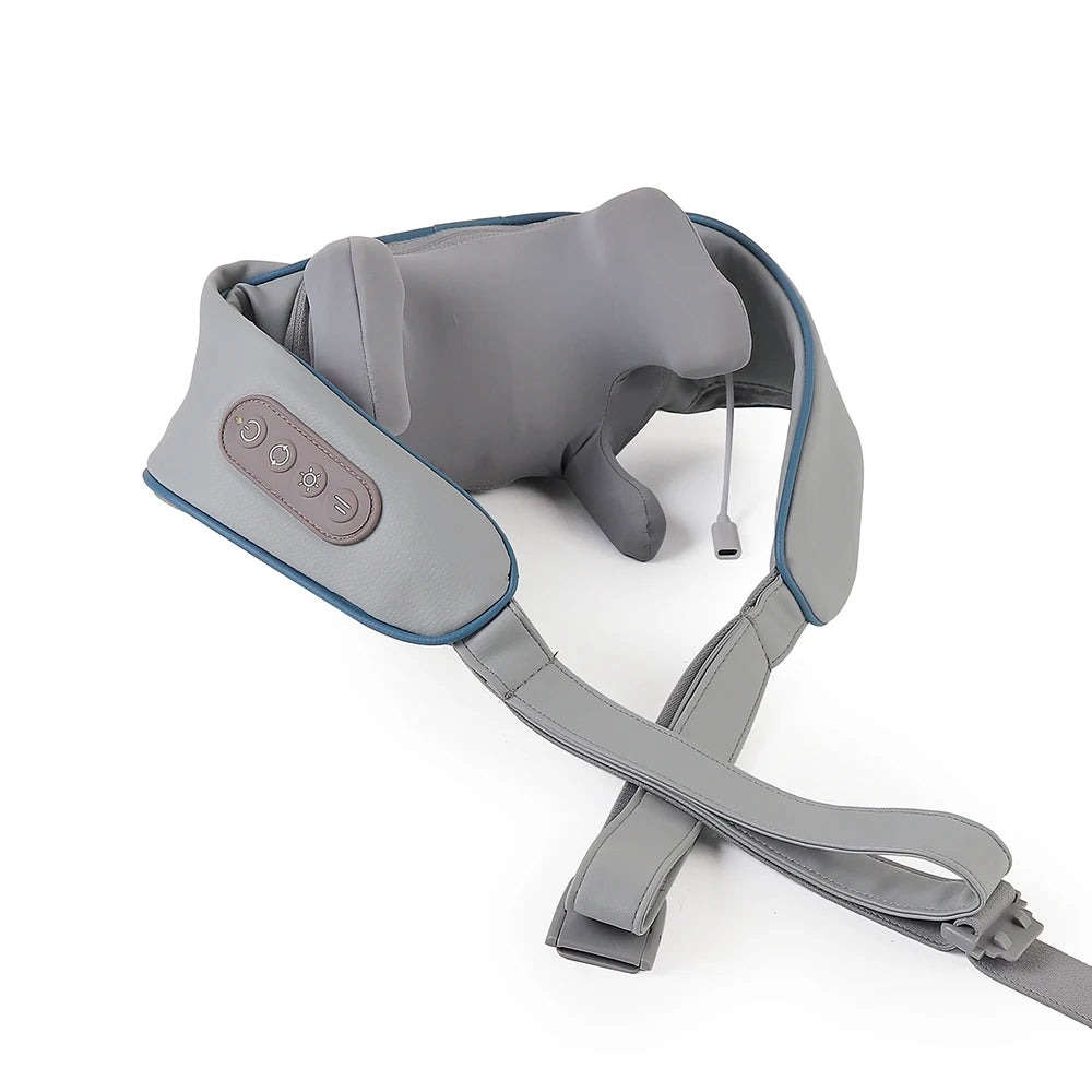 Techzzy Deep Tissue 6D Shiatsu Neck & Shoulder Massager – Heat & Cordless Design