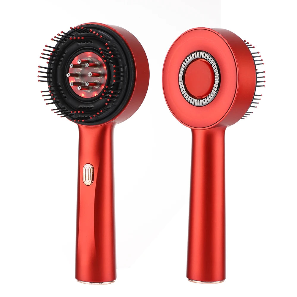 Techzzy Hair Growth Massage Comb – Electric Scalp Massager with Vibration & Red Light Therapy