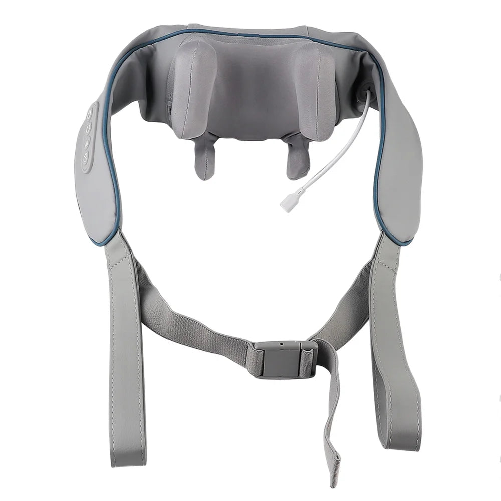 Techzzy Deep Tissue 6D Shiatsu Neck & Shoulder Massager – Heat & Cordless Design