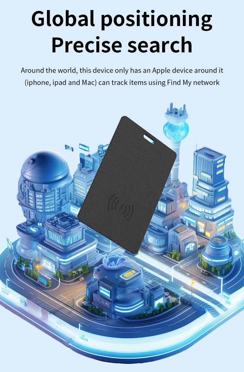 Techzzy Smart Anti-Loss Wallet Tracker – Slim GPS Card for iPhone