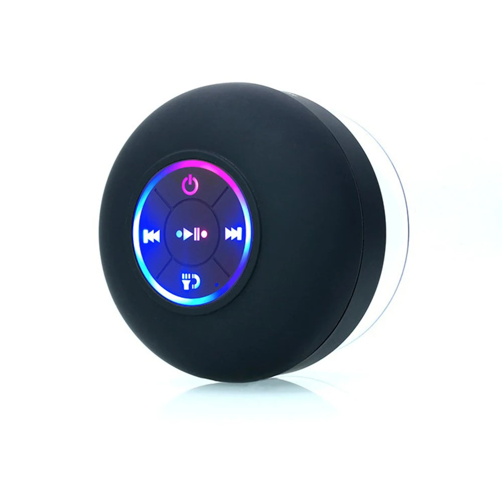 Techzzy Mini Wireless Bluetooth Speaker – Waterproof IPX4 LED Stereo for Outdoor & Bathroom Use