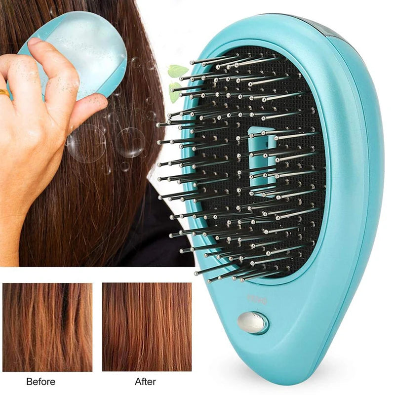 Techzzy Portable Negative Ion Electric Scalp Comb – Hair Massager for Relaxation & Therapy