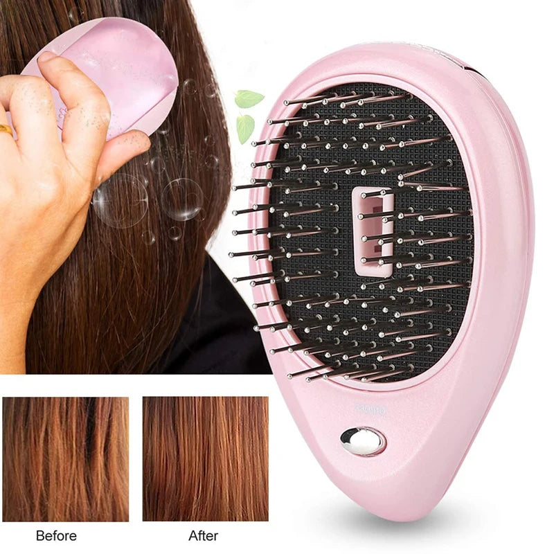 Techzzy Portable Negative Ion Electric Scalp Comb – Hair Massager for Relaxation & Therapy