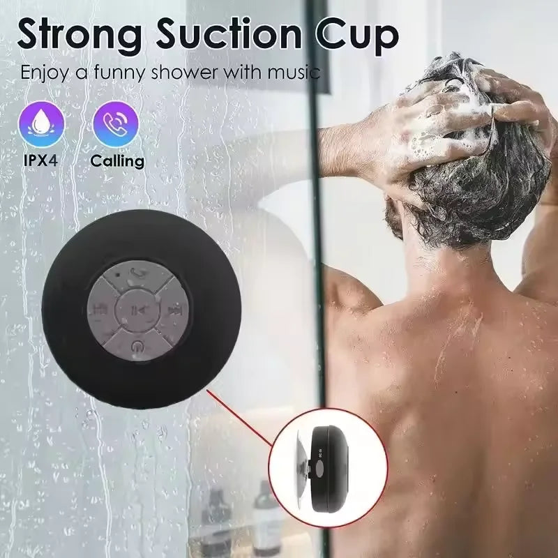 Techzzy Mini Wireless Bluetooth Speaker – Waterproof IPX4 LED Stereo for Outdoor & Bathroom Use