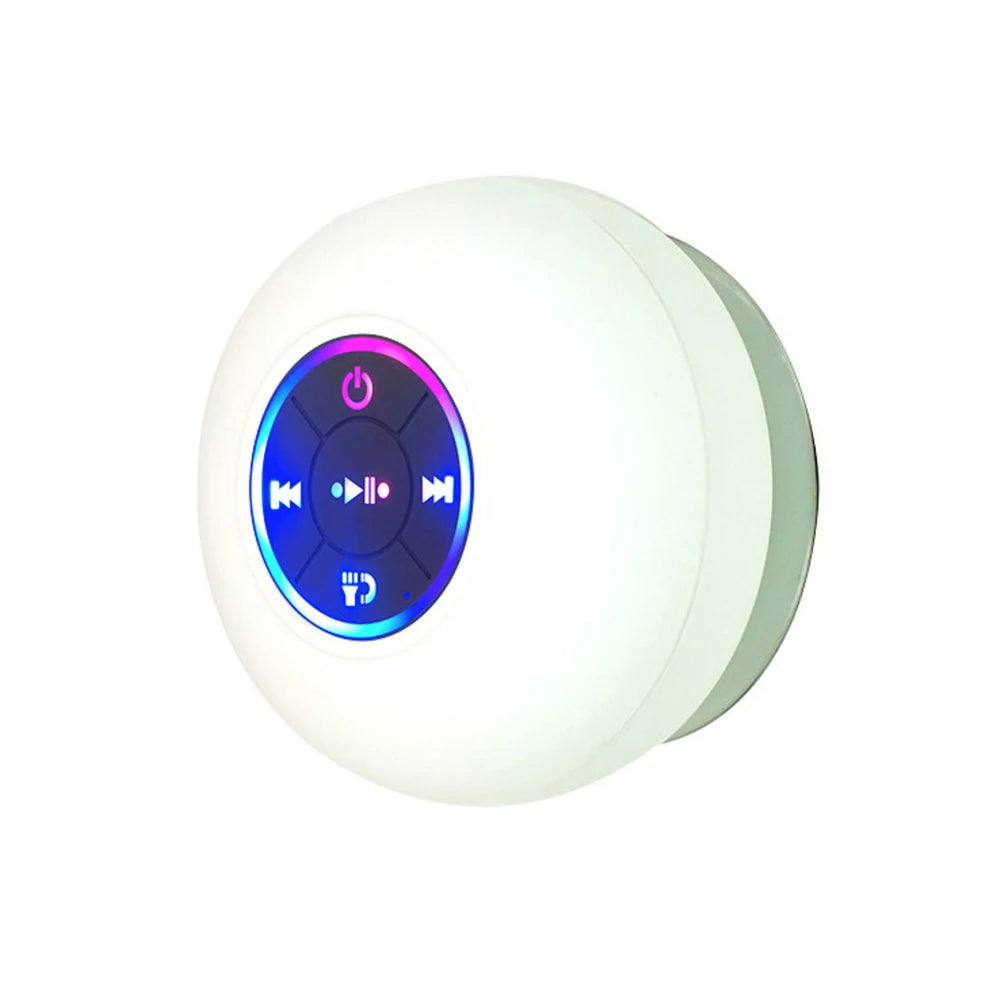 Techzzy Mini Wireless Bluetooth Speaker – Waterproof IPX4 LED Stereo for Outdoor & Bathroom Use