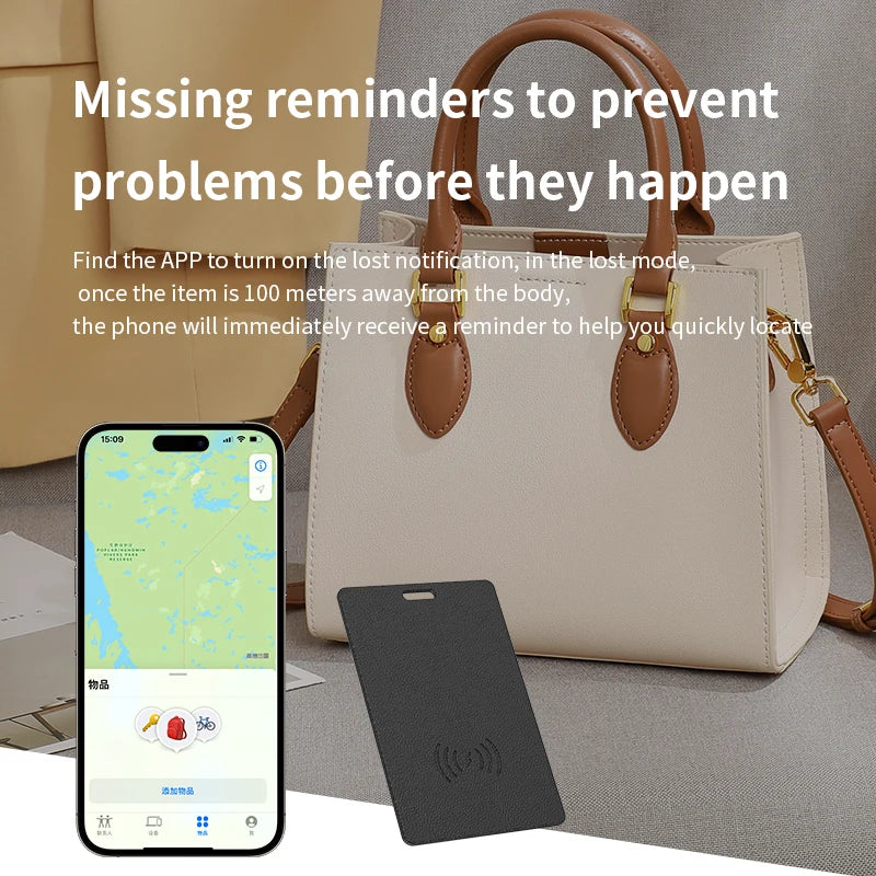 Techzzy Smart Anti-Loss Wallet Tracker – Slim GPS Card for iPhone