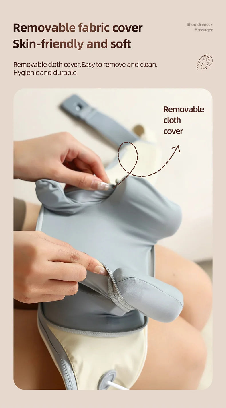 Techzzy Deep Tissue 6D Shiatsu Neck & Shoulder Massager – Heat & Cordless Design