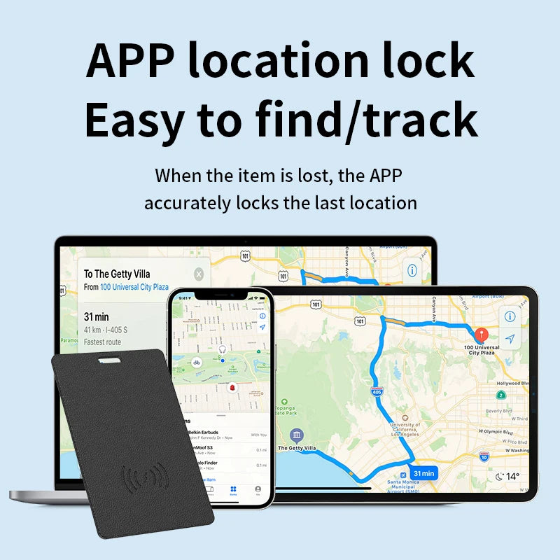 Techzzy Smart Anti-Loss Wallet Tracker – Slim GPS Card for iPhone