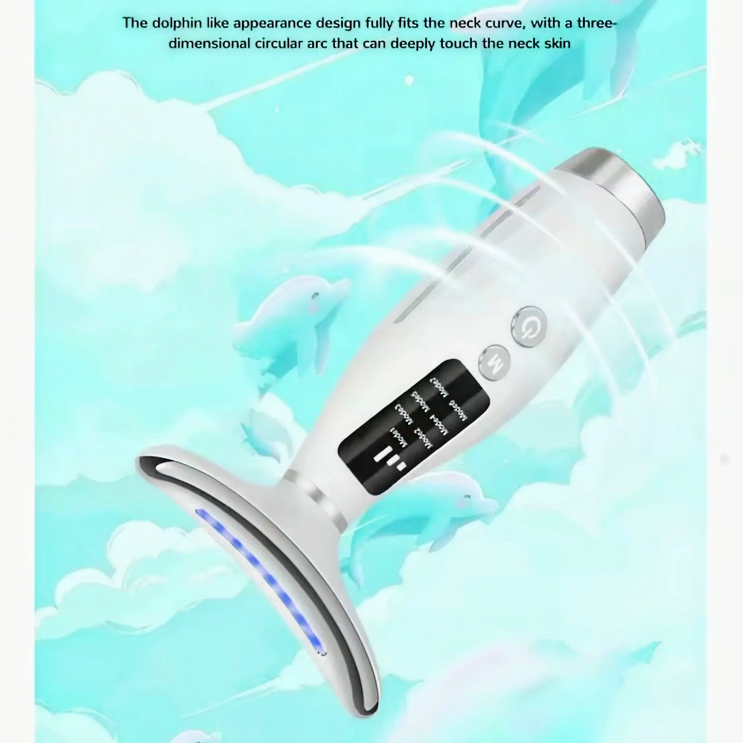 7 Color Galvanic Machines - Red Light Therapy for Face and Neck, Face Massager Tool for Wrinkles, Double Chin, Vibrating Facial