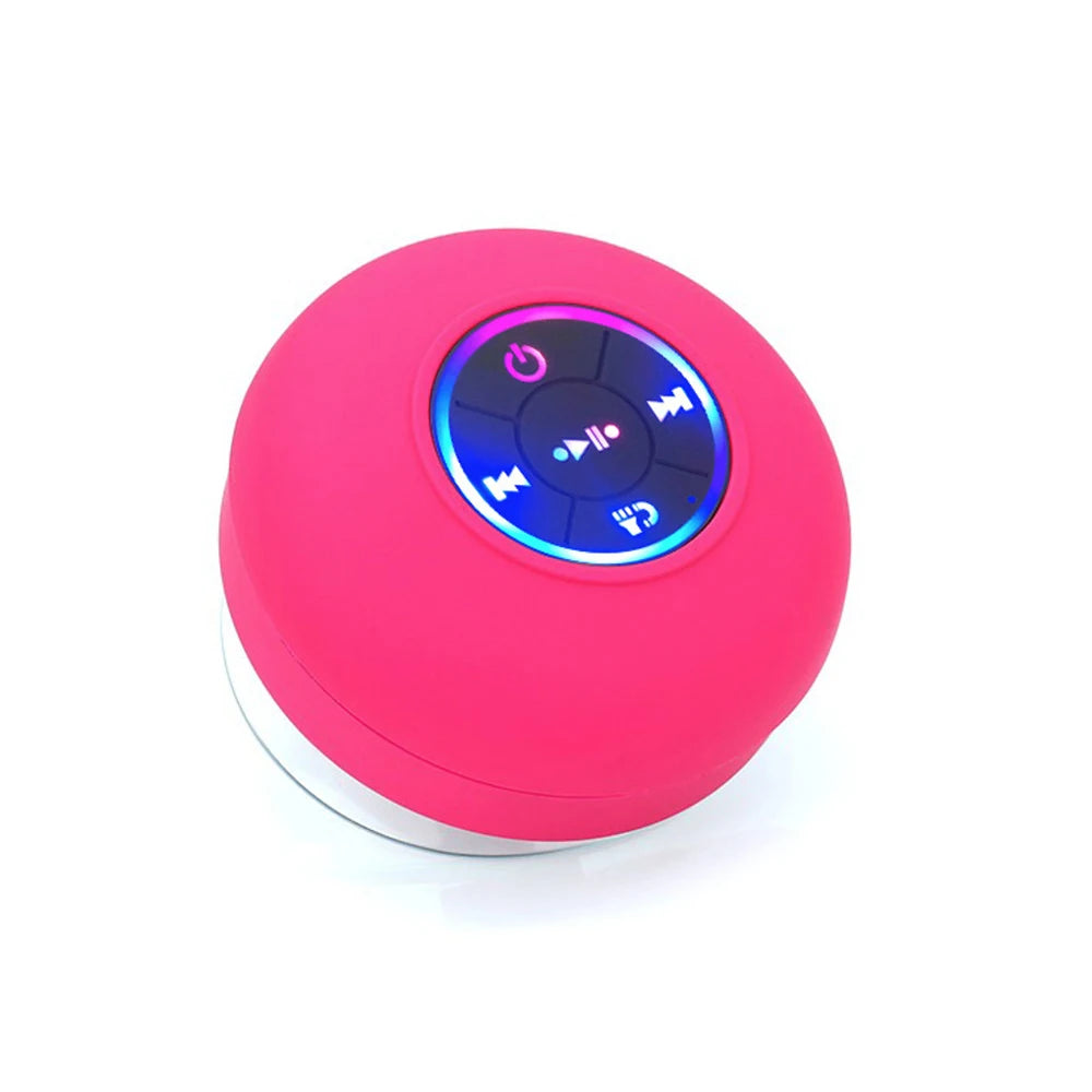 Techzzy Mini Wireless Bluetooth Speaker – Waterproof IPX4 LED Stereo for Outdoor & Bathroom Use