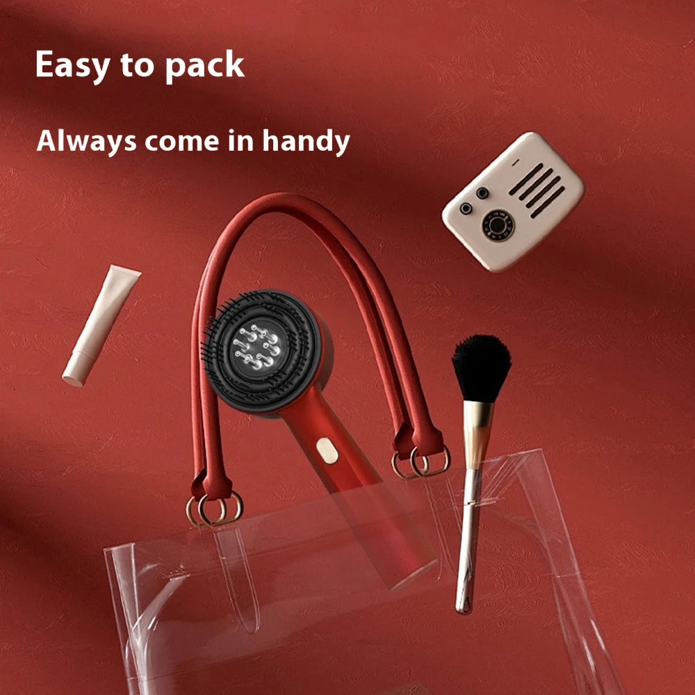 Techzzy Hair Growth Massage Comb – Electric Scalp Massager with Vibration & Red Light Therapy