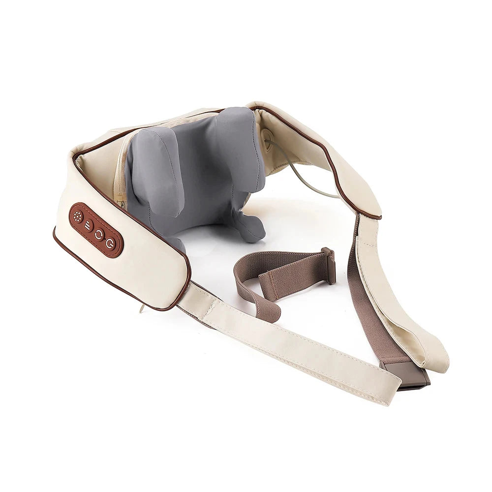 Techzzy Deep Tissue 6D Shiatsu Neck & Shoulder Massager – Heat & Cordless Design