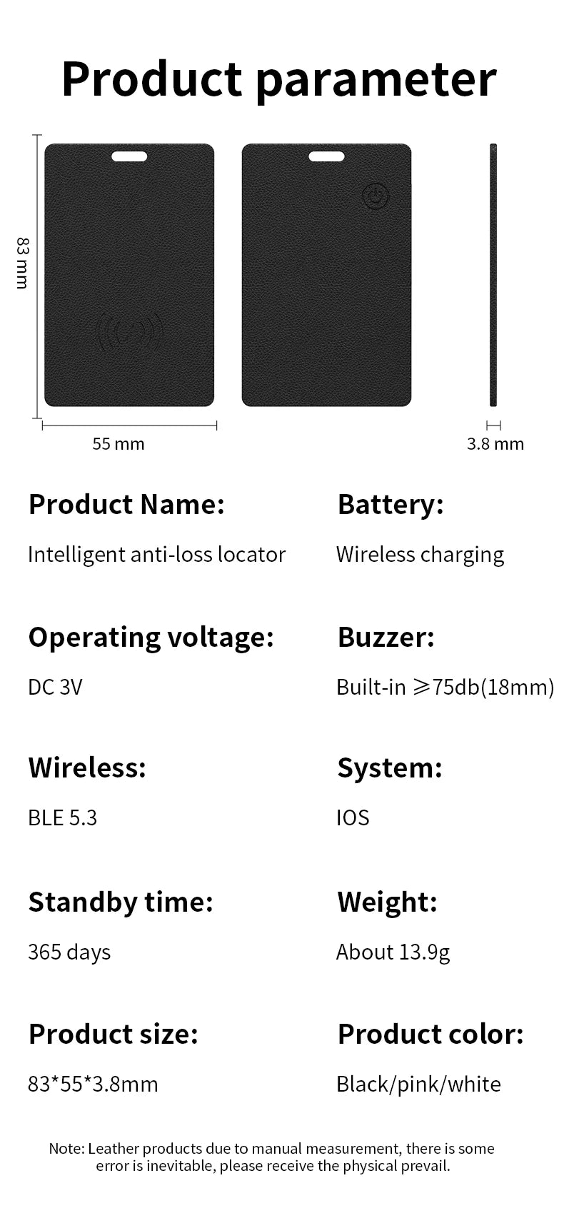 Techzzy Smart Anti-Loss Wallet Tracker – Slim GPS Card for iPhone