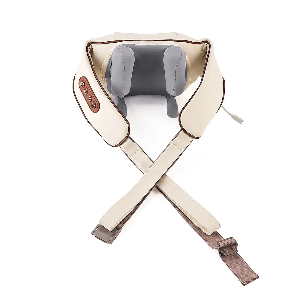 Techzzy Deep Tissue 6D Shiatsu Neck & Shoulder Massager – Heat & Cordless Design