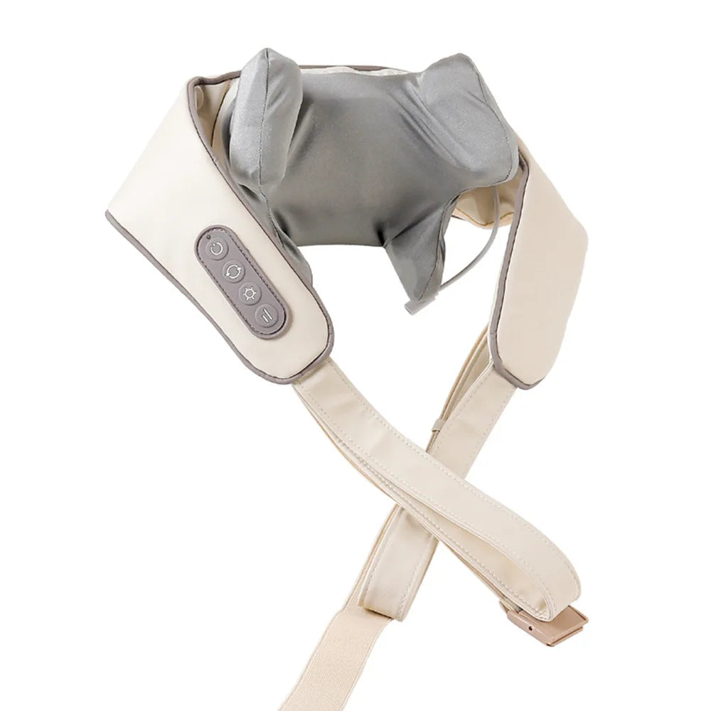 Techzzy Deep Tissue 6D Shiatsu Neck & Shoulder Massager – Heat & Cordless Design