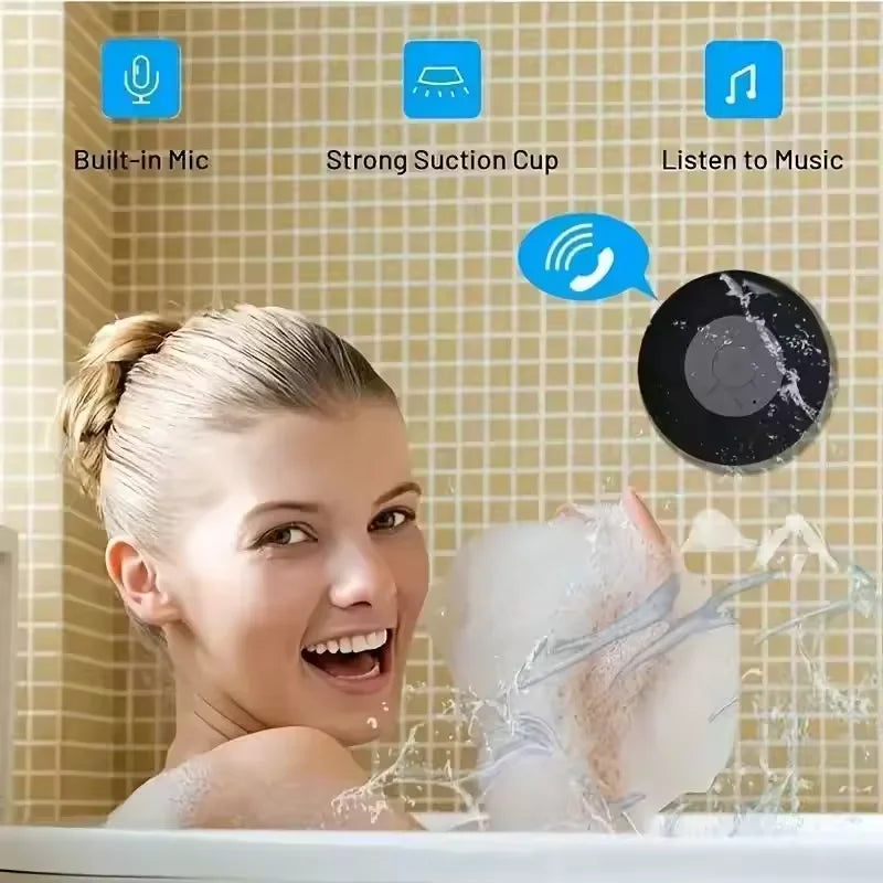 Techzzy Mini Wireless Bluetooth Speaker – Waterproof IPX4 LED Stereo for Outdoor & Bathroom Use