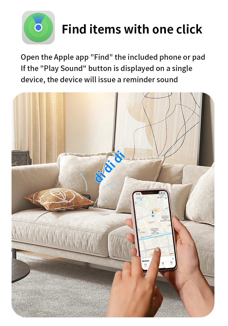Techzzy Smart Anti-Loss Wallet Tracker – Slim GPS Card for iPhone