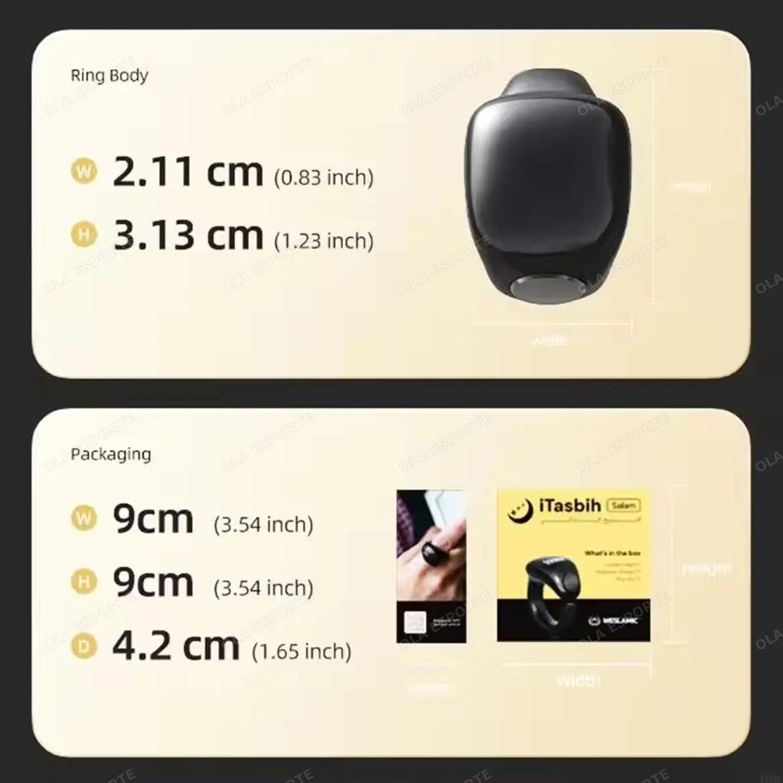 Techzzy Smart Tasbeeh Zikr Ring | Digital Islamic Prayer Counter, Waterproof, Rechargeable, Muslim Dhikr Reminder