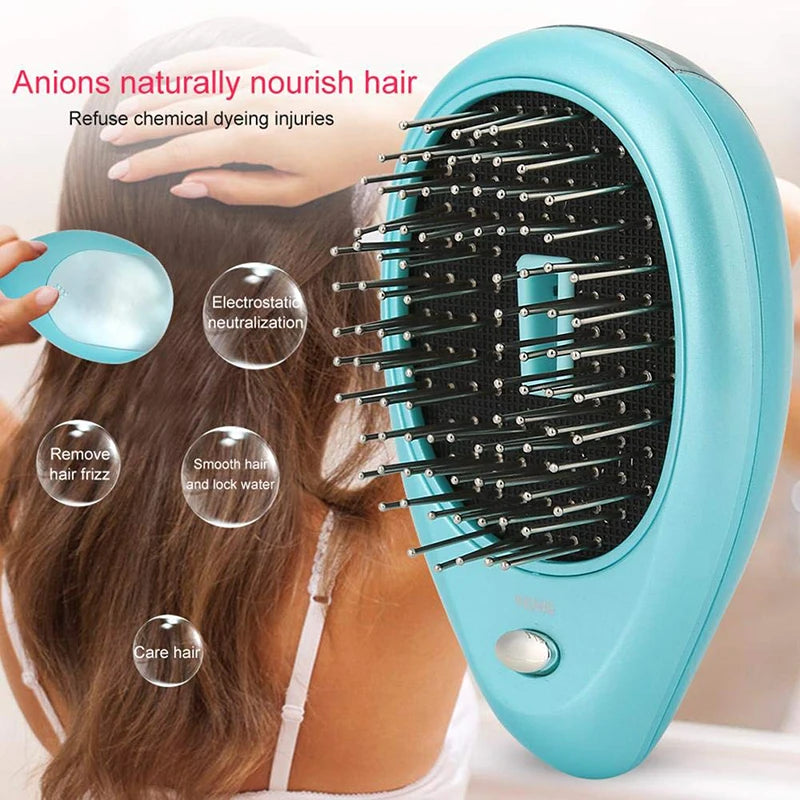Techzzy Portable Negative Ion Electric Scalp Comb – Hair Massager for Relaxation & Therapy