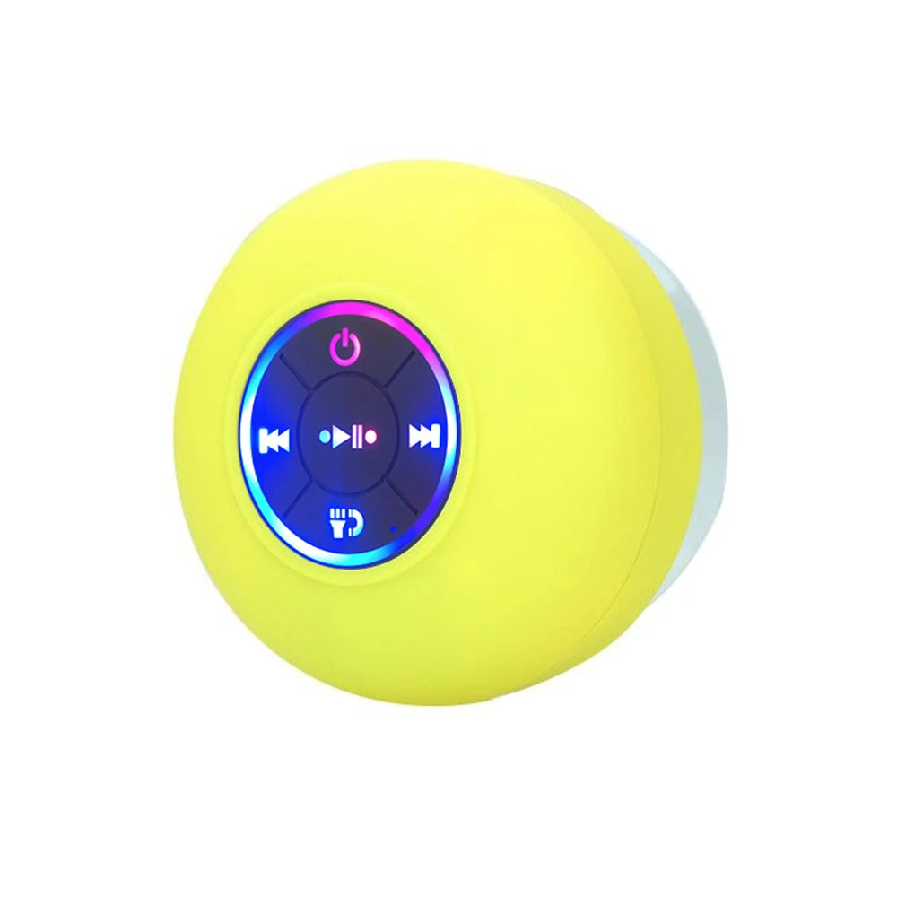 Techzzy Mini Wireless Bluetooth Speaker – Waterproof IPX4 LED Stereo for Outdoor & Bathroom Use
