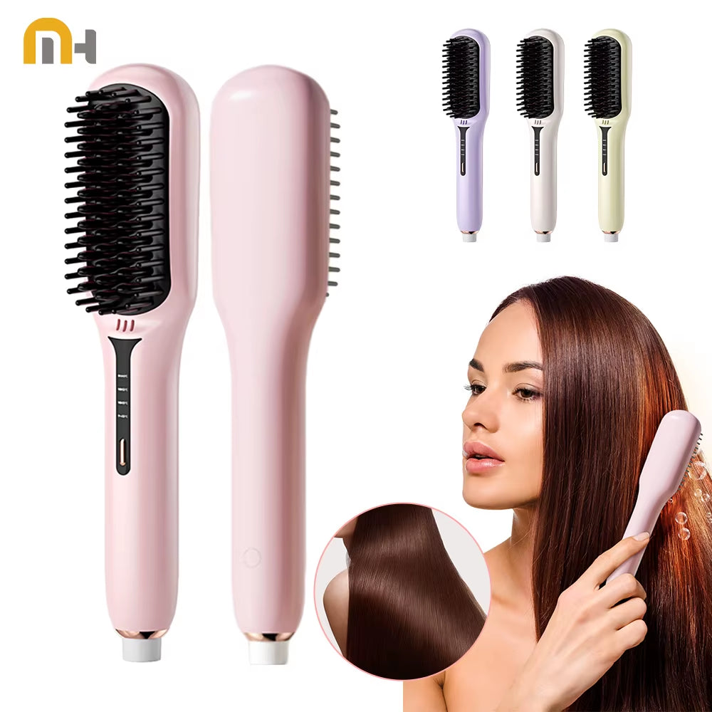 Hair Straightener Quick Heated Electric Hot Comb Professional Hair Straightener Styling Tool Multifunctional Hair Style Comb