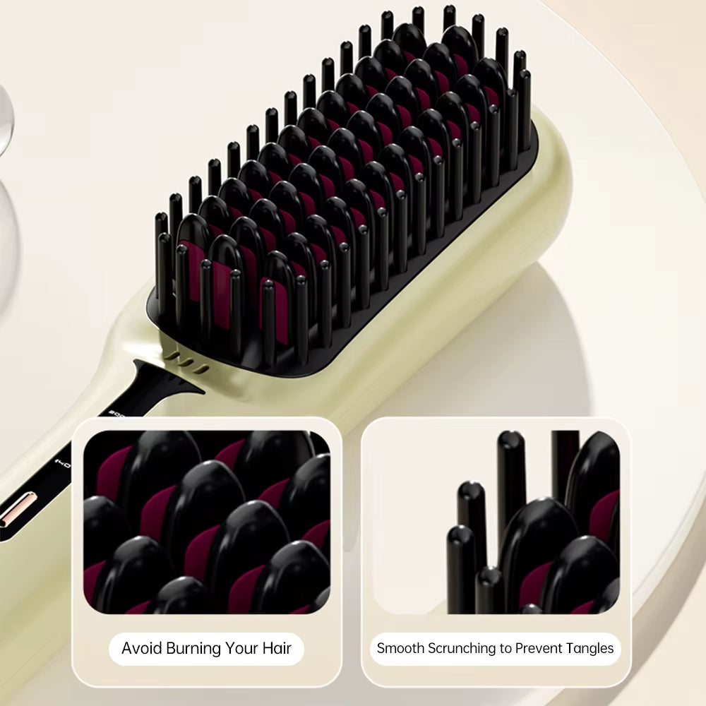Hair Straightener Quick Heated Electric Hot Comb Professional Hair Straightener Styling Tool Multifunctional Hair Style Comb