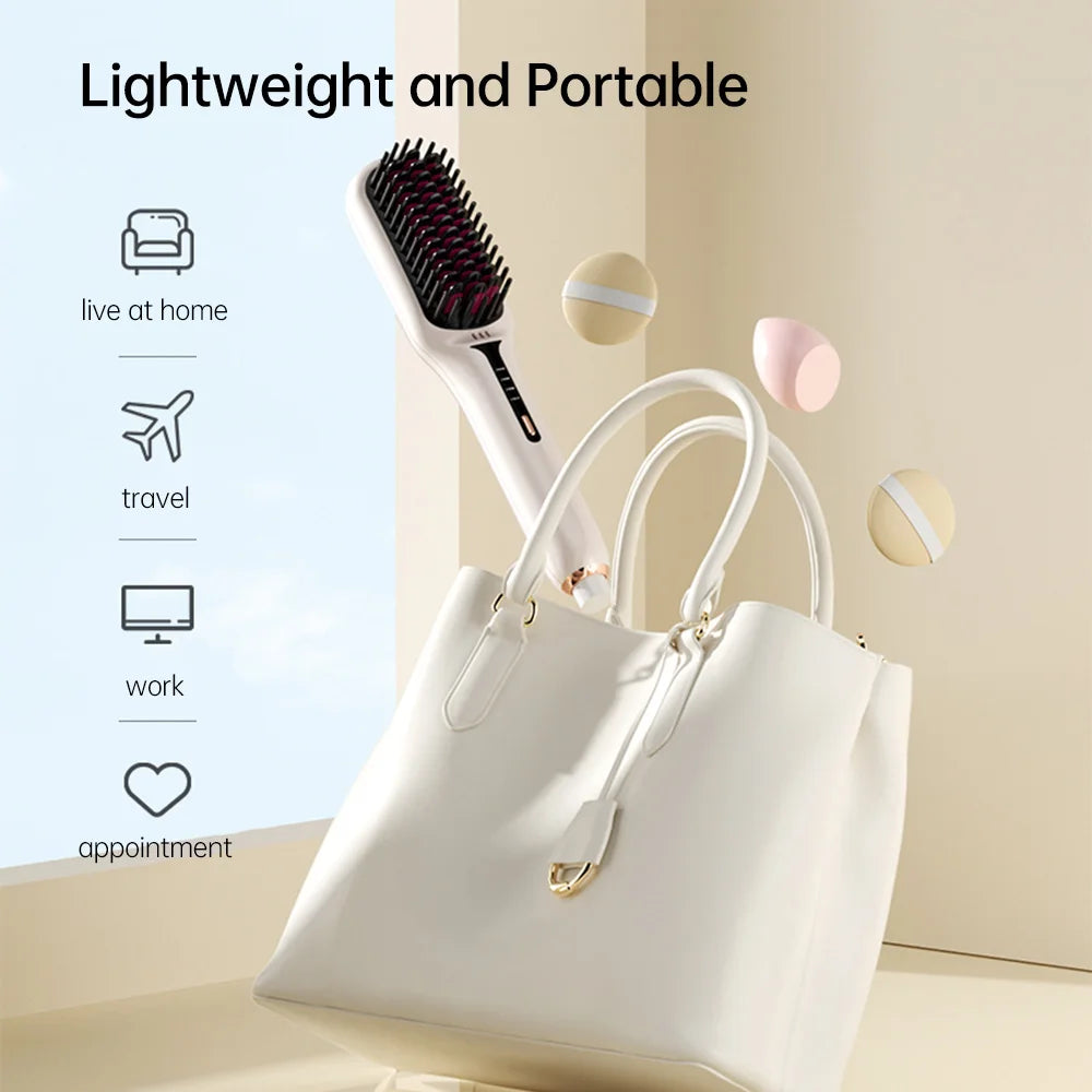 Hair Straightener Quick Heated Electric Hot Comb Professional Hair Straightener Styling Tool Multifunctional Hair Style Comb