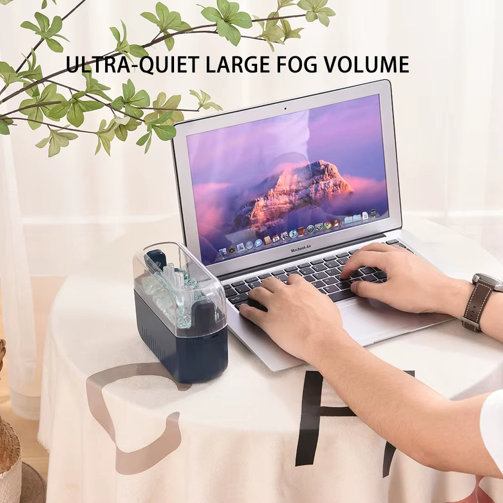 300ML Air Humidifier Cool Mist Aroma Diffuser LED Night Light Power-Off Protect USB Humidificador for Home Office