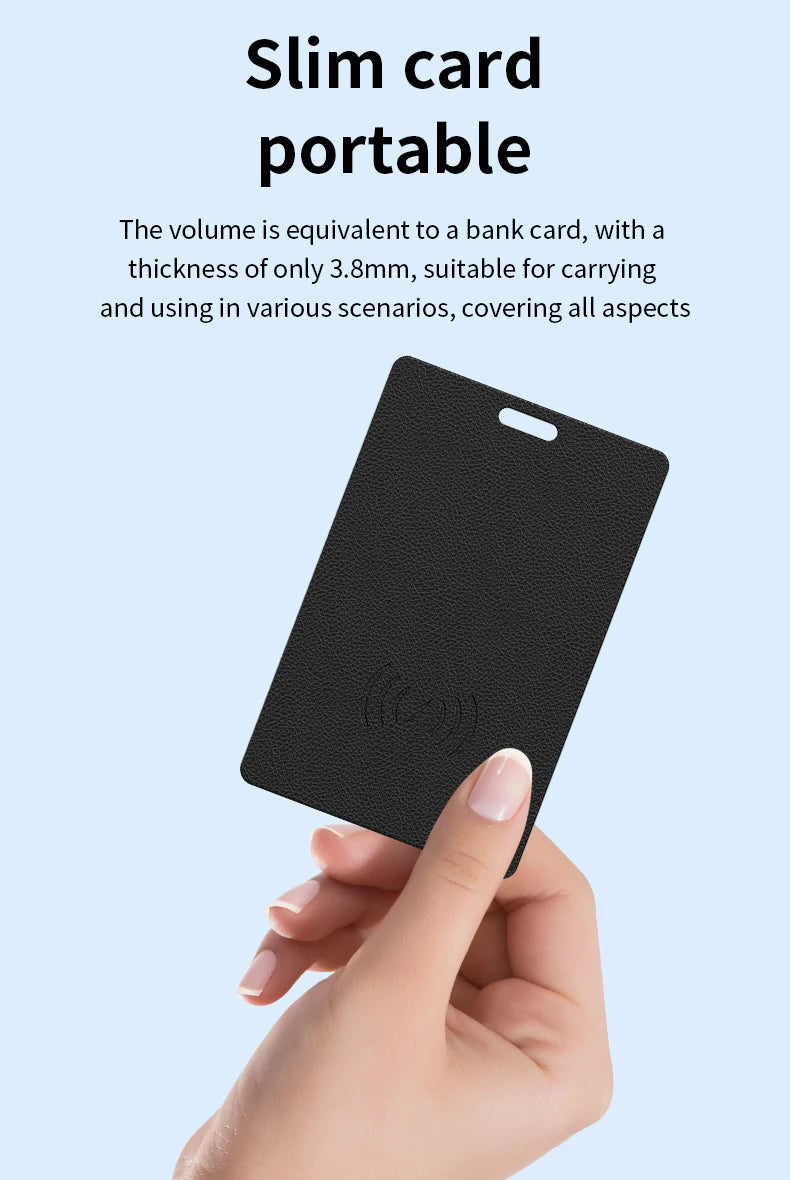 Techzzy Smart Anti-Loss Wallet Tracker – Slim GPS Card for iPhone